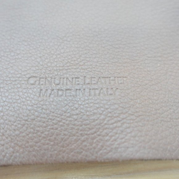 Brown Leather Clutch Crossbody‎ Sling Italian Purse Small Camel Genuine ITALY - Picture 4 of 12